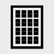 Large Multi Photo Picture Frame Holds 16 4x6 Photos in a 33mm Black Wood Frame - Multi Photo Frames